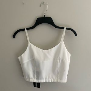BRAND NEW! Chic cropped tank top with zipper back!